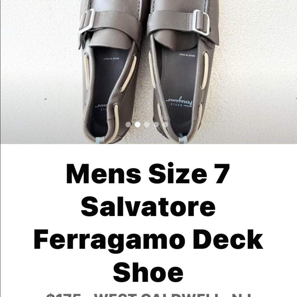 Salvatore feragamo deck shoes size 7